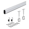 Gedotec Wardrobe Rail Oval Clothes Rail | Wardrobe Rail Length