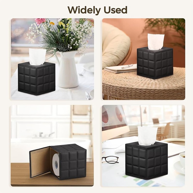 Cube Tissue Box,PU Leather Paper Box,Tissue Box Cover,Square Napkin Rack,Napkin