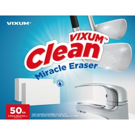 VIXUM CLEAN Miracle Eraser Almohadillas de limpieza originales, color blanco, 50 unidades