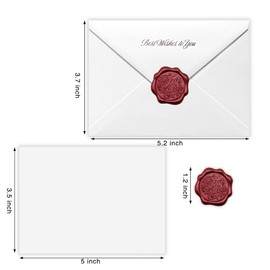 MAGJUCHE 50th Birthday Card for Mom, 5x7 Inch with Envelope & Wax Seal, from Daughter/Son