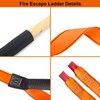 Fire Escape Ladder, 13.1 Feet Emergency Fire Ladder, 2-3 Story