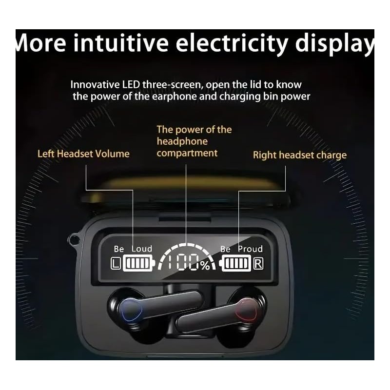 AURICULARES/HEADPHONES TRUE TWS PANTALLA DIGITAL INTRAUDITIVOS M19