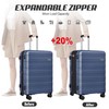 Keytang Zebra Light Weight Hardside Expandable Luggage Spinner Wheels Suitcase