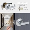 HISAFE Heavy Duty Commercial Passage Door Lever, Satin Chrome Finished