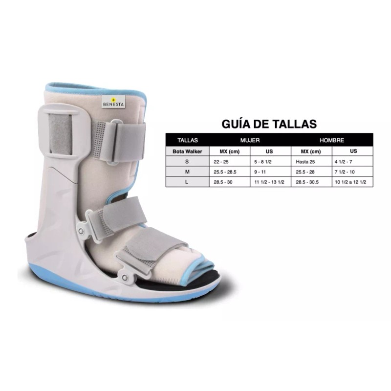 Benesta Bota Walker Corta Benesta 11 Pulgadas Férula Inmovilizadora