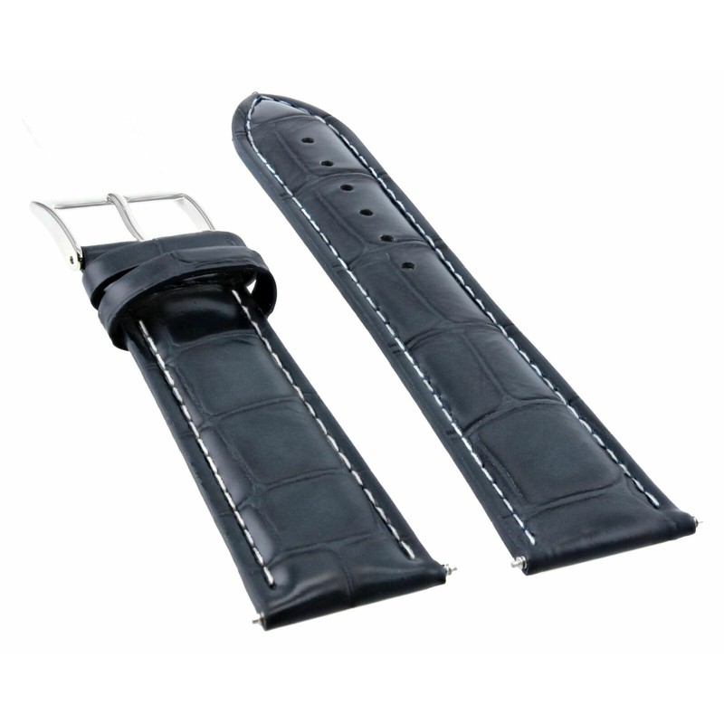 Ewatchparts 18mm Leather Watch Band Strap Compatible With Montblanc Dark