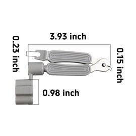 esahpss 3 in 1 Guitar String Winder Cutter and Bridge Pin Puller, Guitar Repair Tool Functional (3.93IN,Gray)