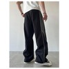 GORGLITTER Men's Letter Wide Leg Baggy Sweatpants Y2k Hip Hop