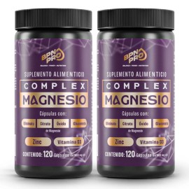 Magnesio Citrato De Magnesio Gluconato De Magnesio Glicinato De Magnesio Con Zinc Vitamina D3 Bpn Pro 240 Cpsulas, sea Inmunolgica, Descanso, Anti... 