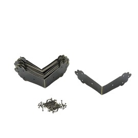 Mcredy 20 PCS Metal Corner Protector,Furniture Corner Hardware Corner Bracket for Cabinet Decorative,2.68 Inch Length