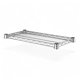 Mix.Home 14" W x 30" L Chrome Wire Shelf. Heavy-Duty Adjustable Storage Rack, Commercial-Grade Shelving Unit for Kitchen, Garage, or Warehouse, Open Wire Design for Airflow, Durable and Versatile