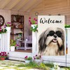 TopPacific Welcome Shih Tzu with Sunglasses Garden Flag Small Vertical