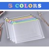 5Packs Clear Plastic Zip Envelopes 9 3/4 x 13 Letter