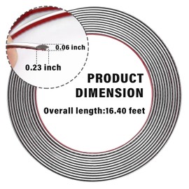 16Ft Car Silver Chrome Tape Molding Trim,Universal Car Door Trim Molding Strap for Car Door Edge/Window/Bumper Guard,Automotive Trim Adhesive Strap to Upgrade Car Exterior Accessories