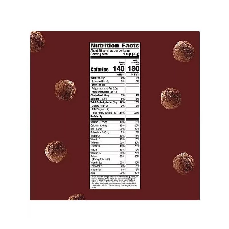 Cocoa Puffs Chocolate Cereal, 39.25 oz.