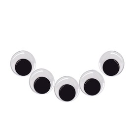 Tofficu 100 Piezas Ojos Movibles Autoadhesivos 10 mm, Ojos Saltones Blanco y Negro de Plástico para Manualidades, Muñecos Amigurumi, Scrapbooking y De