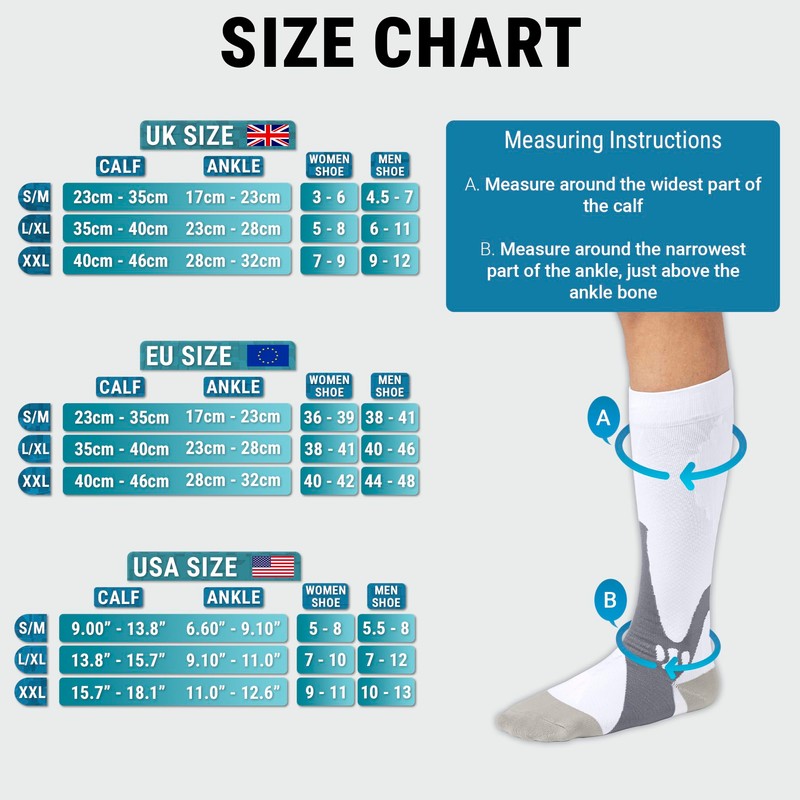 360 RELIEF 2 Pairs Copper Compression Socks - Women &