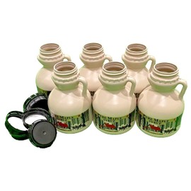 Empty Maple Syrup Jugs - Half Pint (8 FL OZ Each) - Case of 6 Containers MADE IN USA with Food Grade Materials.