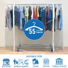 Tatkraft Big Dustproof Protective Cover for Clothes Rail, Easy to
