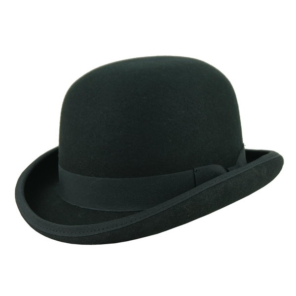 FREEBIRD99 Men's Wool Fedora Bowler Hats Rolled Brim Felt Derby