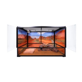 Carolina Custom Cages Reptile Habitat Background; Monument Valley with Tree, for 72Lx24Wx36H Terrarium, 3-Sided Wraparound