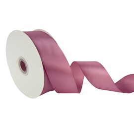 Listón satinado 3.8cm de ancho 45 metros de largo poliester, listón para moños, liston para flores eternas (Palo de Rosa)