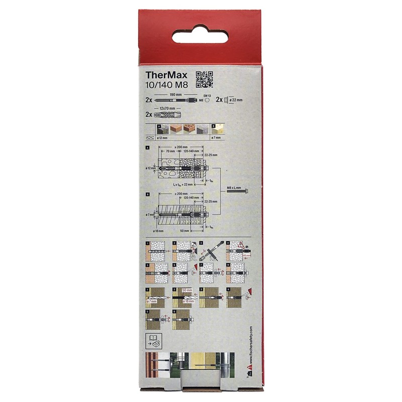 fischer Grigio Cappotto Max 140 mm Wall Plug for Attaching