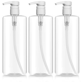 Empty Shampoo Pump Bottles, 32oz(1Liter), BPA-FREE, Plastic (PETE1) Cylinder, Pack of 3