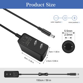 YLYLXIMA UL Listed 5V 1A Power Supply Adapter AC 100-240V to DC 5V 1A Wall Charger 5Volt 1Amp US Plug 5.5 X 2.5mm/3.5x1.35mm/LED Connector with 5FT Cord for 5V 1000MA 800MA 500MA 300MA Product.