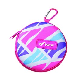 VIEW Swimming Goggle Case with Carabiner, Swimming Goggle Protection, Breathable Holes, Protective Case, Underwater Glasses Case, Small Item Holder, Pink VA1304 P