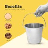 AASPIRE PETS Stainless Steel 9 Qt Round Dog Pail with
