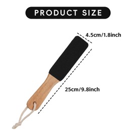 Wooden Handle Foot File Pedicure Tool,Professional Callus Remover with Pumice Stone for Hard Dead Skin,Cracked Heels and Corns,Ergonomic Design for Efficient Exfoliation,Foot Scrubber Smooth Feet Care