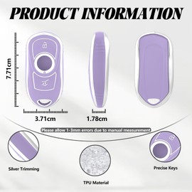 TOOMUME TOOMUME Schlsselhlle TPU, Autoschlssel Hlle 3 Tasten Passt fr Opel Vauxhall Insignia B Astra K Corsa E Zafira C Meriva B Buick Encore Envision Verano, Schlsselcover Schutz Schlsselgeh?use