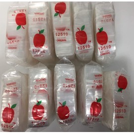 10000 PACK APPLE BRAND 2mil CLEAR BAGS 10,000 baggies resealable plastic (12510)