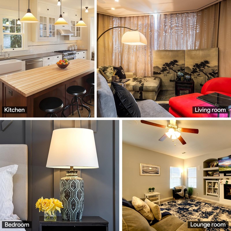 VATION LIGHTING A19 LED Light Bulbs 3000K Warm White, 60