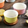 YAZYLIFE Ramekins 6oz Oven Safe,Creme Brulee Ramekins and Souffle Dishes,Porcelain