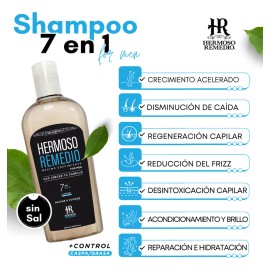 Pack Shampoo Hermoso Remedio ® Anticaida Crecimiento Acelerado Anticaspa Reparador Hidratante Para Hombre 250ml Por 2 Unidades