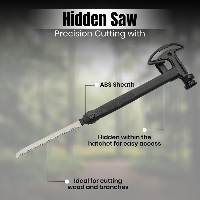 Rite Edge 17.5-Inch Hiker's Hatchet – Multi-Tool Axe with Hidden