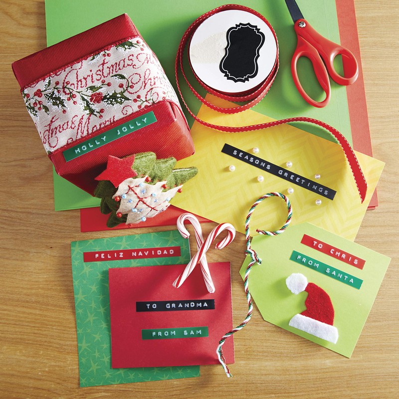 DYMO Embossing Label Maker with 3 DYMO Label Tapes Organizer