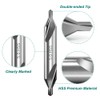 Saipe 8Pcs HSS Center Drill Bits Set 60-Degree Angle Combined