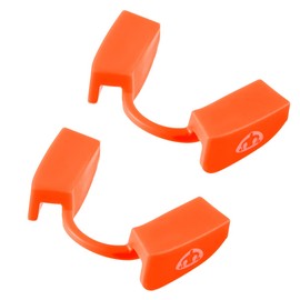 Powerlifting Mouth Guards for Sports and Fitness, Weight-Lifting Mouthguard (Bodybuilding,Keep Fit,Competition)- Lower Jaw,Non-Contact (2 Pack Orange)