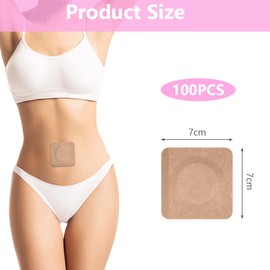 Fefod 100 Stück Rizinusöl Packung Wrap für Den Bauchnabel, Castor Oil Pack Selbstklebend Rizinusöl Pads Spunlace, Tuch Sehr Saugfähig Rizinusöl Packung, Kein Waschen (Enthält kein Öl)