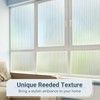 rabbitgoo Reeded Glass Window Privacy Film, Non Adhesive Frosted Window