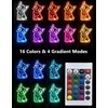 Lumipallas Cat Night Light Remote Control, Kitty Cute 3D Illusion