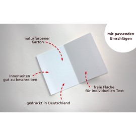 RotfuchsDesign 3 Thank You Cards with Heart Thank You Cards with Envelopes Folding Cards Set Birthday Wedding Confirmation Communion Anniversary Farewell DIN A6 Blank