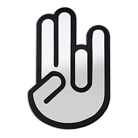 JDM Shocker Hand Chrome Auto Emblem 5" Tall