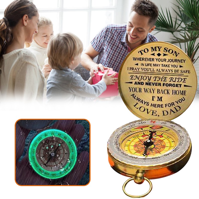 Luminous Compass Dad To Son Enjoy The Ride Gift for