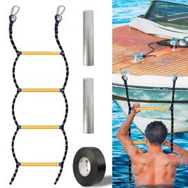 Boat Ladder for Inflatable Boat, Kayak, Motorboat, Boat Rope Ladder - Load Capacity 400 lbs - 4 Step