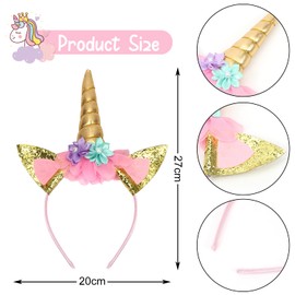 Unicorn Costume Children, Unicorn Headband and Pink Tulle Skirt, Fancy Dress Costumes Children Girls, Unicorn Costume for Carnival, Children's Birthday Party