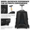 Boavan Rolling Backpack,Wheeled Backpack,Carry on Luggage Business Bag, Overnight College